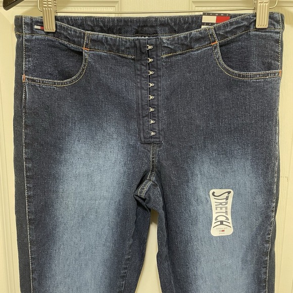 Vintage Tommy Jeans Mid Rise Flare Dark Faded Y2K 90s Deadstock‎ RARE NWT Sz 11 - Picture 3 of 11